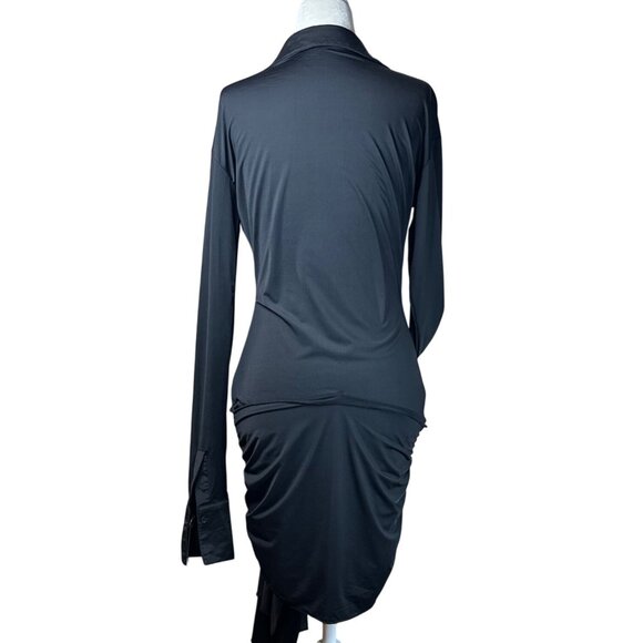 Lioness Soho Mini Dress in Onyx Back Medium New Womens Shirtdress - Picture 5 of 16